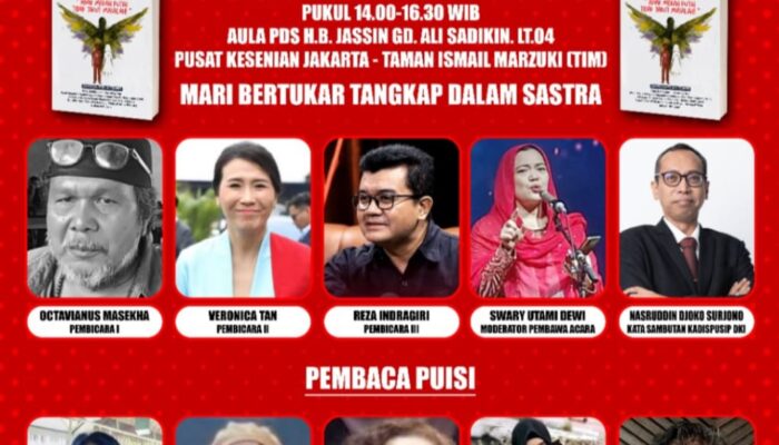 Wakil Menteri PPPA Veronica Tan akan Hadir Sebagai Pembicara Dalam Peluncuran Buku Antologi Puisi dan Cerpen ‘ Kepak Sayap Bunda, Anak Merah Putih Tidak Takut Masalah’