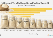 Harga Beras Kualitas Bawah II Tertinggi Terjadi di Maluku