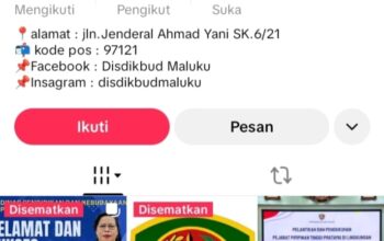 Takut Dikritik, Akun Resmi Media Sosial Tiktok Milik Diknas Pemrov Maluku Tutup Kolom Komentar