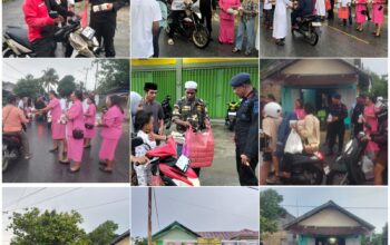 Brimob Yon C Pelopor dan Pemuda Fiditan Berbagi Takjil