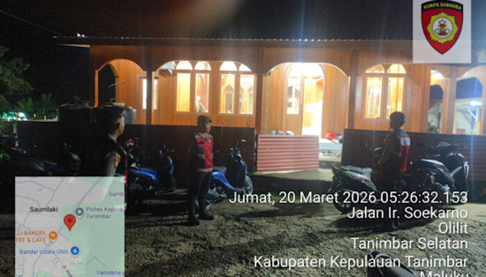 Polres Tanimbar Intensifkan Pengamanan Salat Subuh Selama Ramadhan