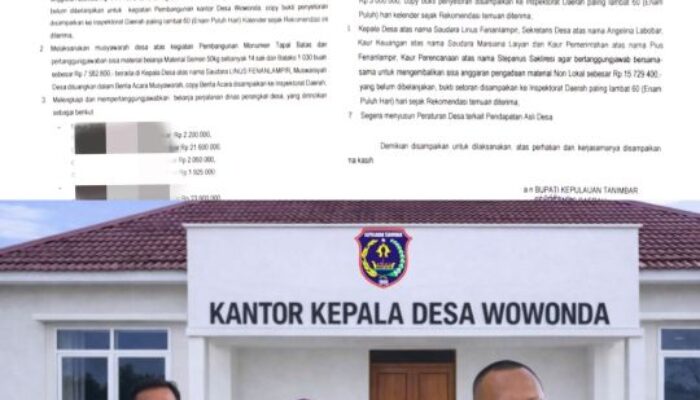 Masyarakat Desak Kejari Tanimbar Tangani Kasus Korupsi Dana Desa Wowonda