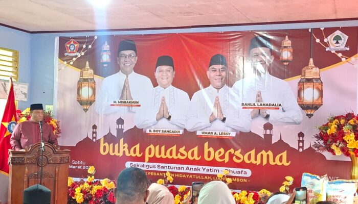 DEPIDAR SOKSI Maluku Gelar Buka Puasa Bersama, Bagikan Santunan dan Sembako ke Pesantren Hidayatullah