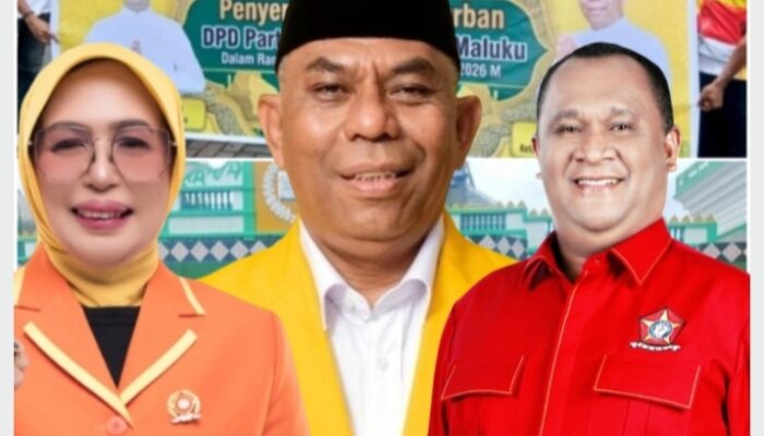 Umar Ali Lessy, Rohalim Boy Sangdji,Elly Toisuta Motor Penggerak Kebangkitan Golkar Maluku. Ini Bentuk Kepedulian Mereka Di Momentum Idul Adha 1447 H