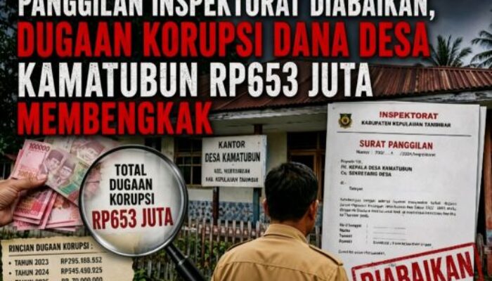 Panggilan Inspektorat Diabaikan, Dugaan Korupsi Dana Desa Kamatubun Rp653 Juta Mengguncang