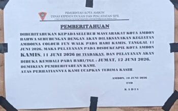 Salah Menterjemahkan Kebijakan Walikota, Kadis Dukcapil Kota Ambon Korbankan Pelayanan Publik