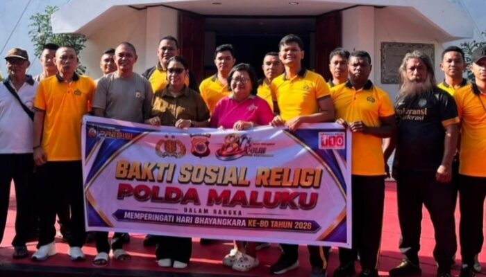 Jelang HUT Bayangkara Ke-80, Polda Maluku Gelar Bakti Sosial Di Sejumlah Tempat Ibadah