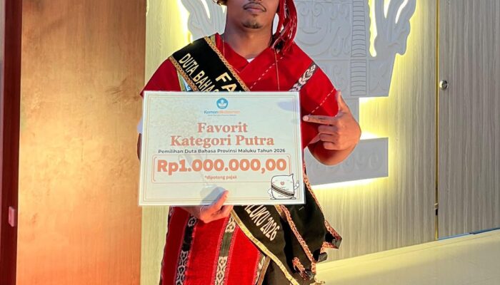 Kalahkan Dua Puluh Sembilan Finalis Ferdinand Rahanserang Juarai Duta Bahasa Maluku
