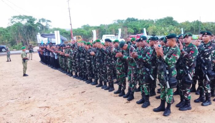 Brigif 39 Nusa Manan Siagakan Pasukan Amankan Groundbreaking Blok Masela