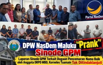 Ketua DPW Nasdem Diduga Lindungi Corneles Tuamain : Sinode GPM Di Prank!!!
