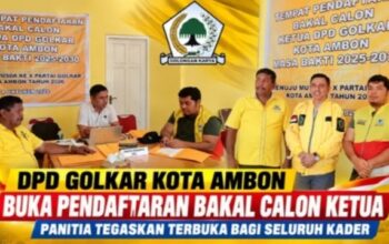Musda Siap Dilaksanakan, Golkar Kota Ambon Buka Pendaftaran Calon Ketua