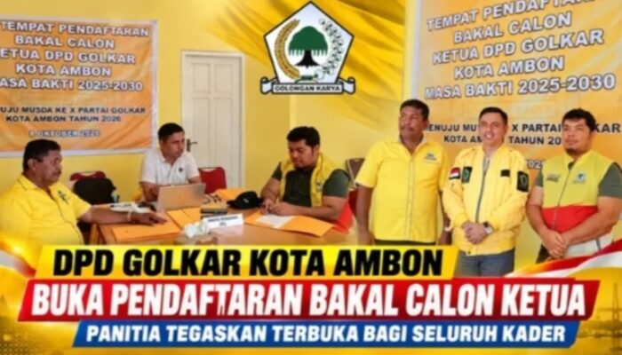 Musda Siap Dilaksanakan, Golkar Kota Ambon Buka Pendaftaran Calon Ketua